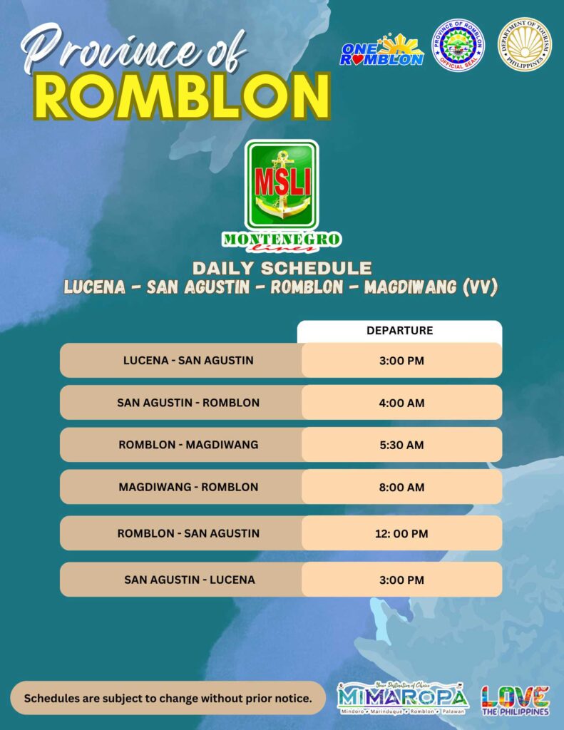 lucena to romblon travel trip